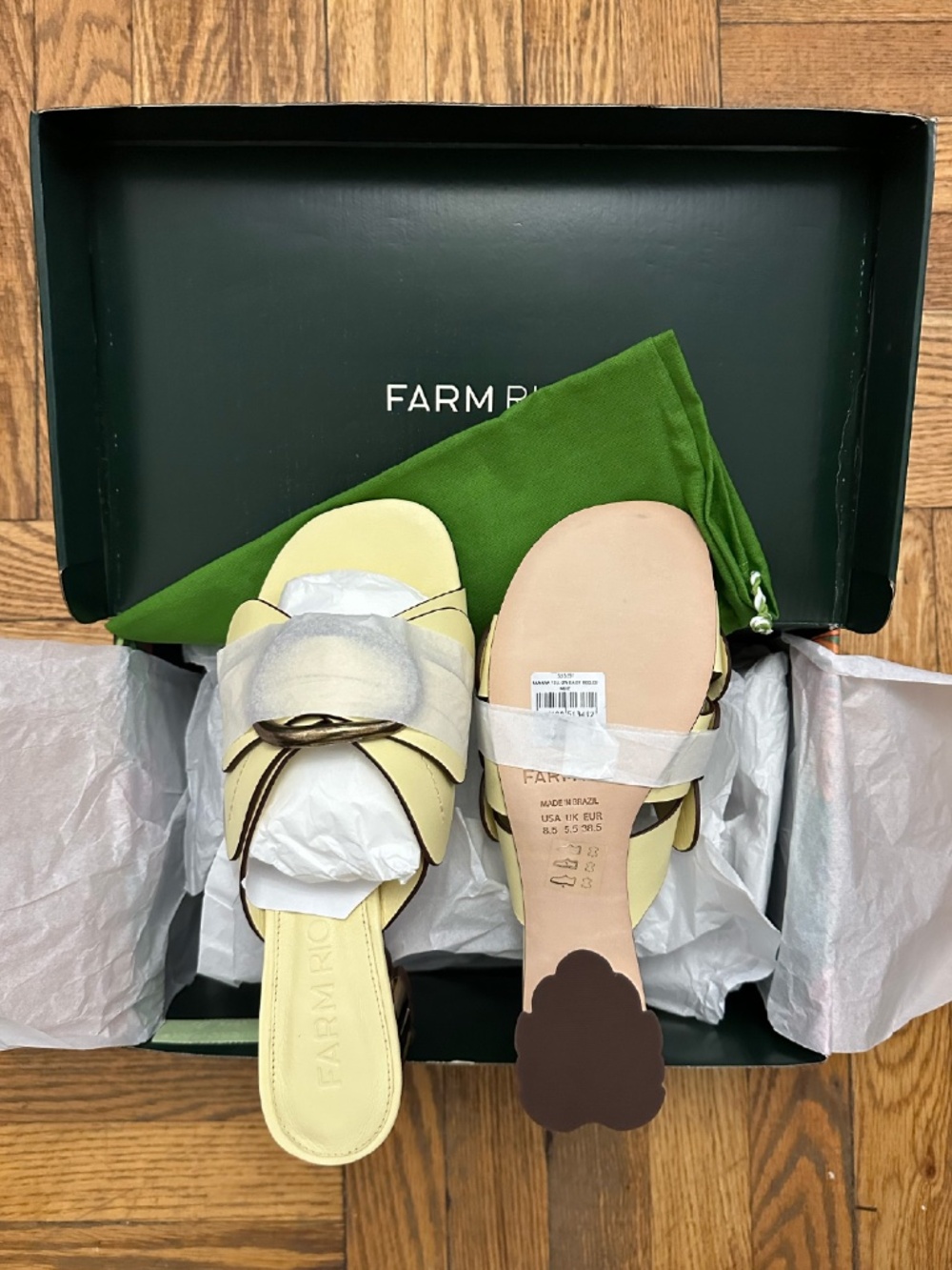 Farm Rio Banana Yellow Daisy Heeled Mule - Picture 6 of 12